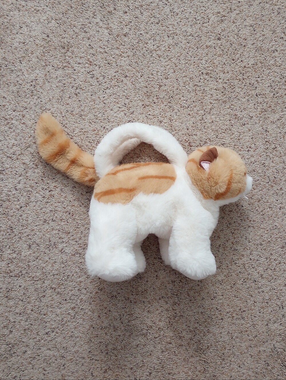 Girl's Stuffed Animal Cat Purse Orange And White